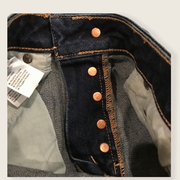 American Eagle Vintage Distressed Medium Dark Wash Straight Leg Skinny Jeans - Picture 14 of 14